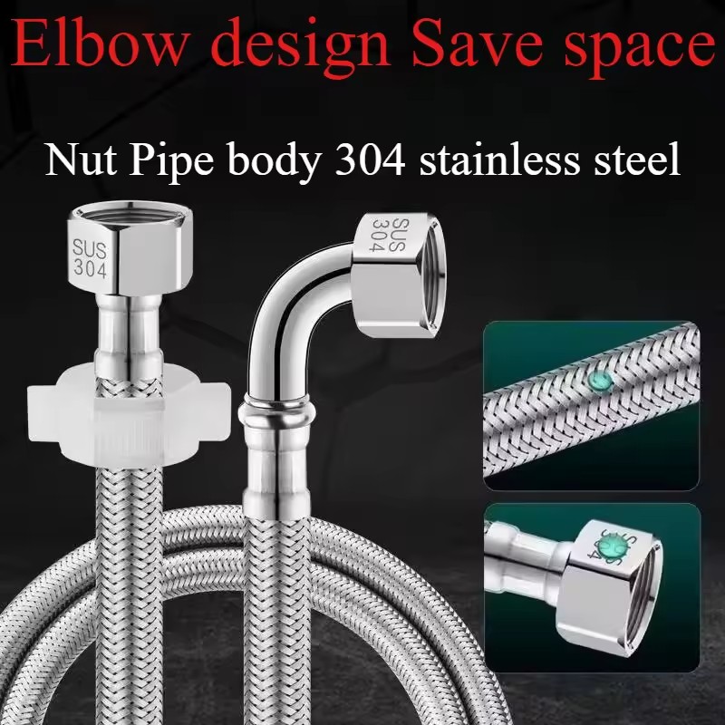 New 90° Bend Pipe Toilet Inlet – Flexible Hose Braided recenzja i cena