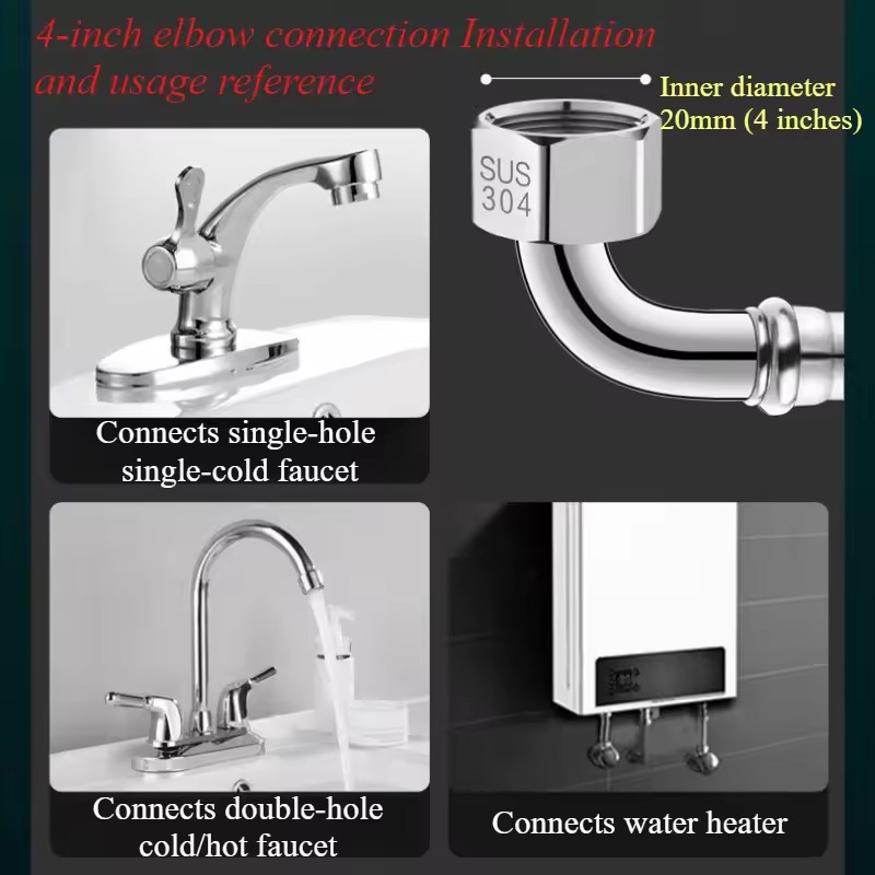 New 90° Bend Pipe Toilet Inlet – Flexible Hose Braided recenzja i cena