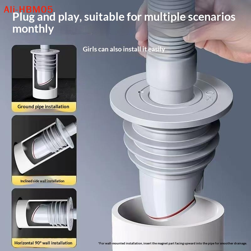 (HB05)Bathroom Sewer Seal Ring – Drain Pipe Clip recenzja i cena