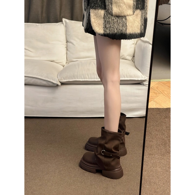 Women's Thick Bottom Boots Bri – Pipe Bending Spring recenzja i cena