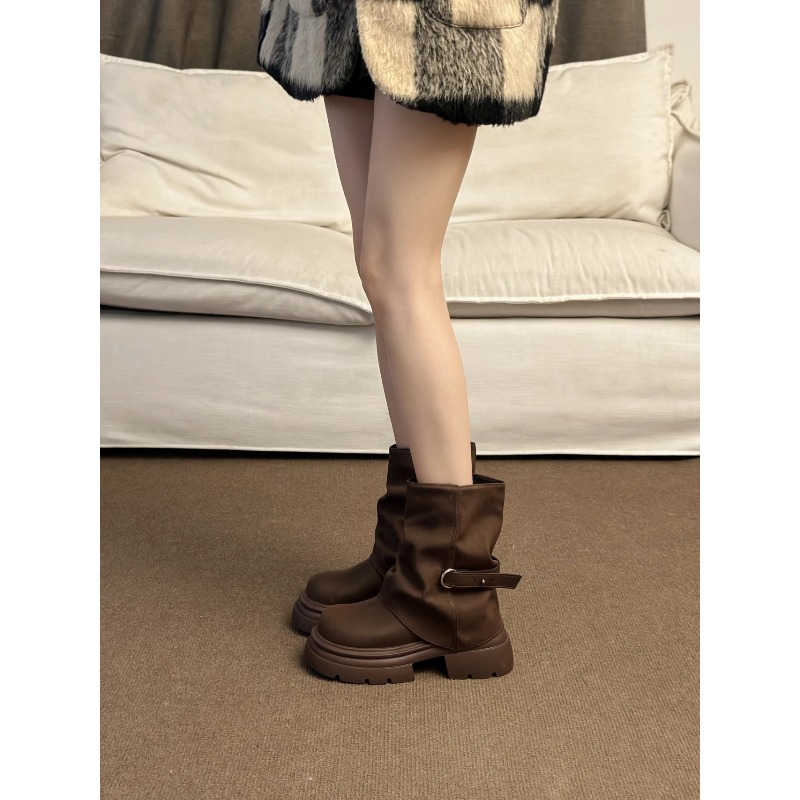 Women's Thick Bottom Boots Bri – Pipe Bending Spring recenzja i cena