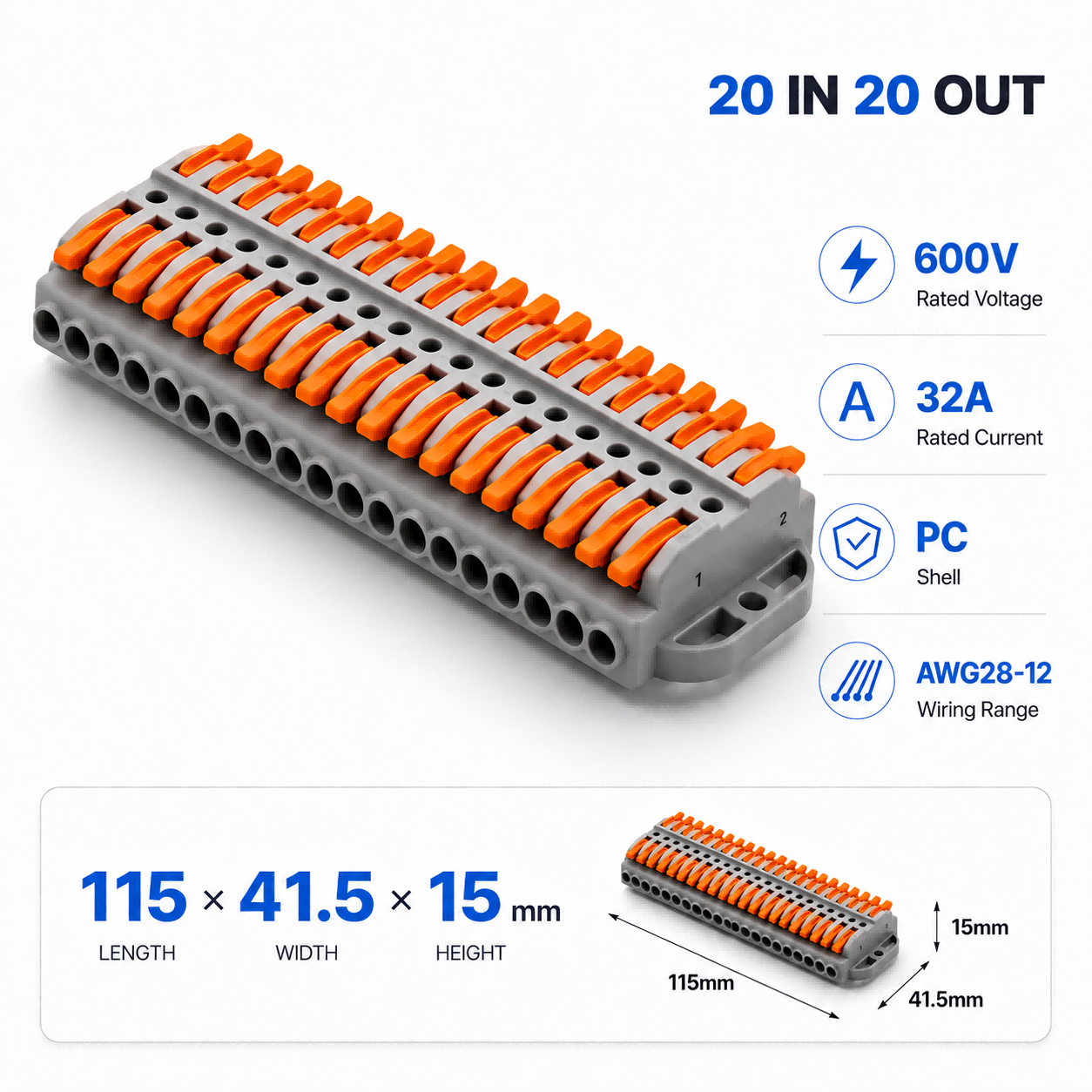 Wire Connectors 2-30 Pins Fast – Push Fit Connector recenzja i cena