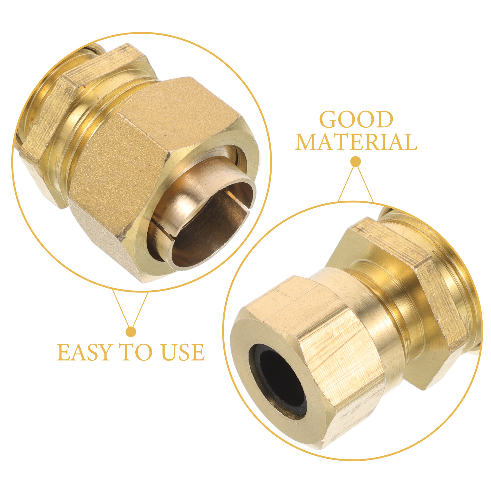 2Pcs Quick Connect Brass Pipe  – Compression Fitting Brass recenzja i cena