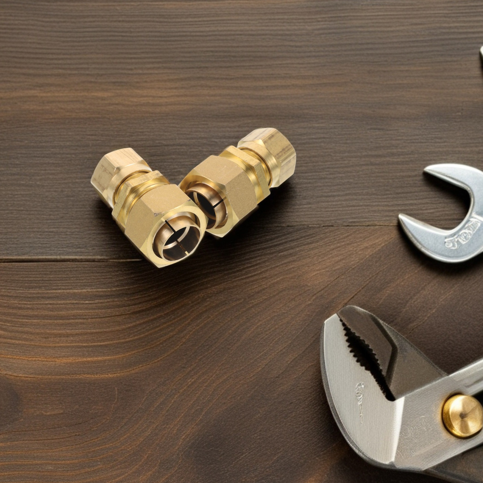 2Pcs Quick Connect Brass Pipe  – Compression Fitting Brass recenzja i cena