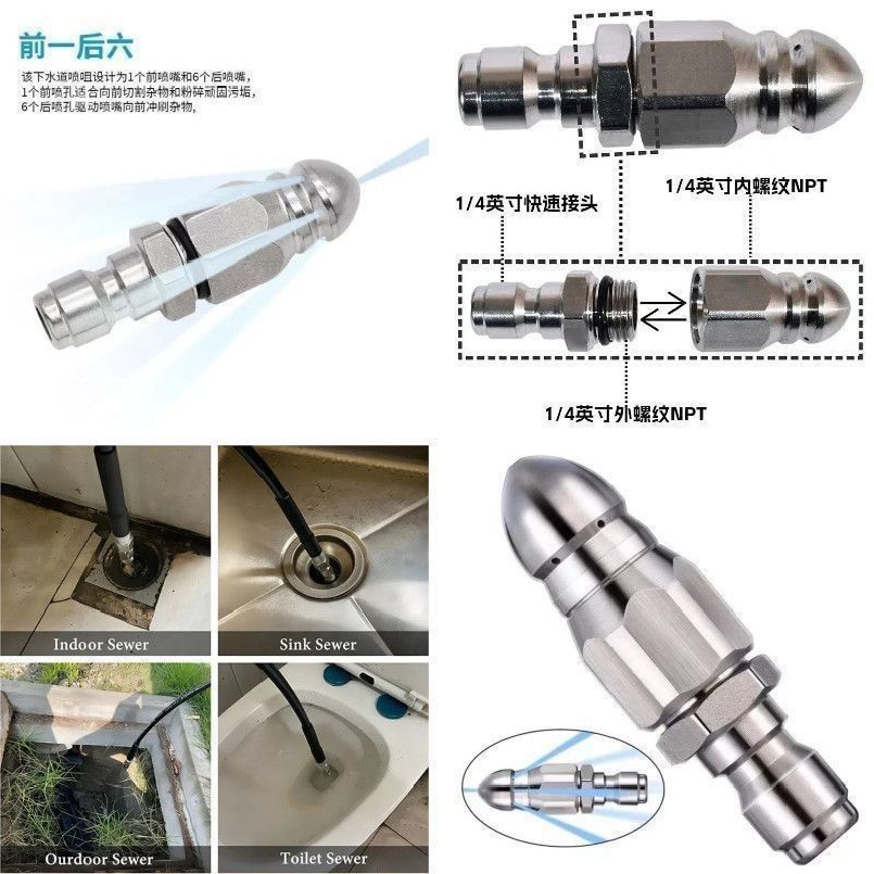 Waterjet High-Pressure Nozzle  – Drain Pipe Clip recenzja i cena