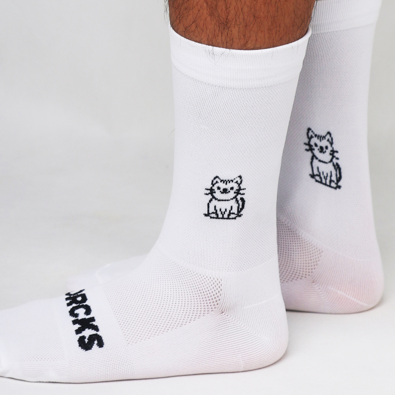 Cat Pattern Cycling Socks Spri – Pipe Bending Spring recenzja i cena