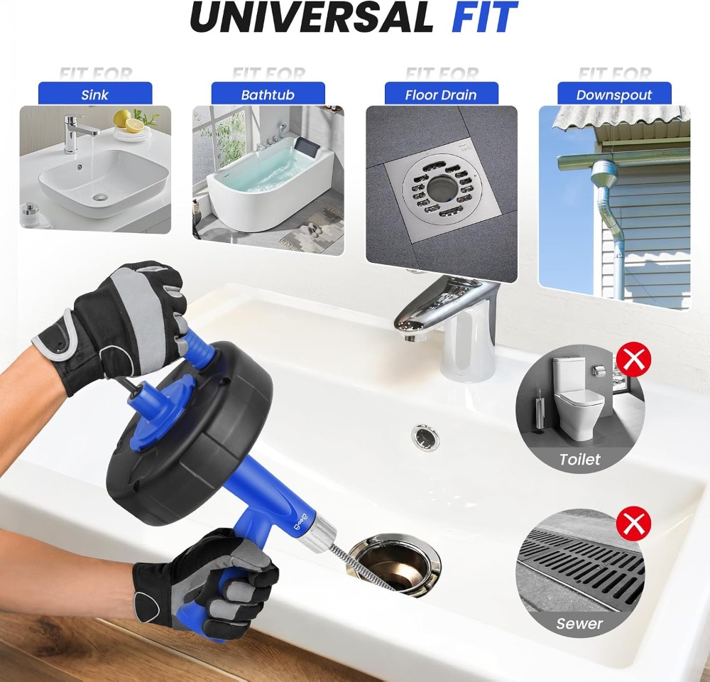 25FT Drain Snake with Drill Ad – Drain Snake Flexible recenzja i cena